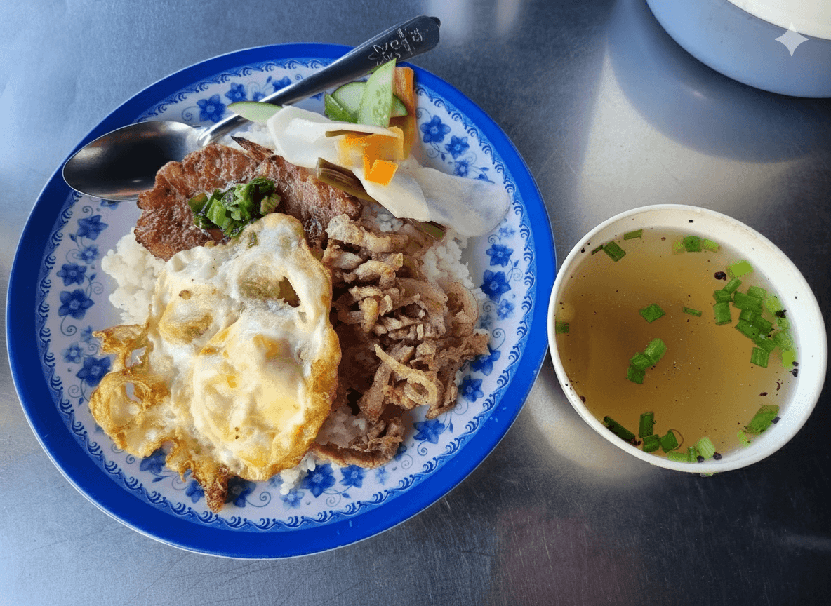 Cơm tấm sườn bì trứng